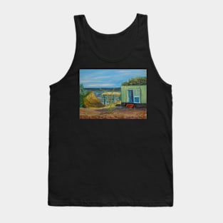 Oil Painting - Beach Entrance. Sicily. 2014 Tank Top